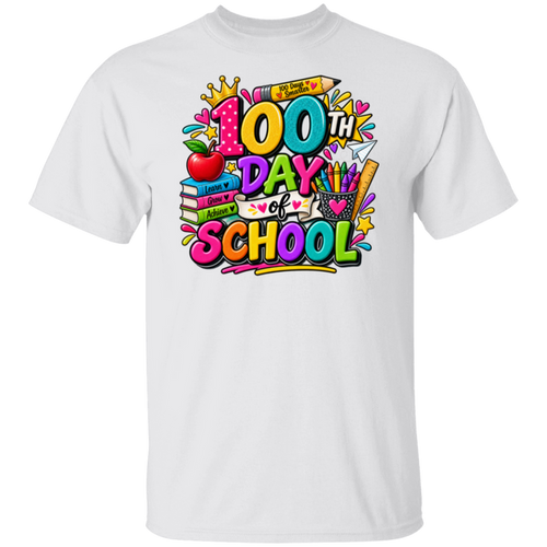 100th day of school teacher T-shirt white