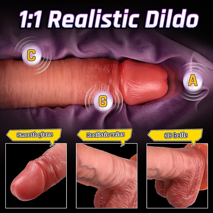 10.8 Inch Huge Squirting Dildo Realistic Thrusting Dildo – 7 Modes & Hands-Free Suction Base