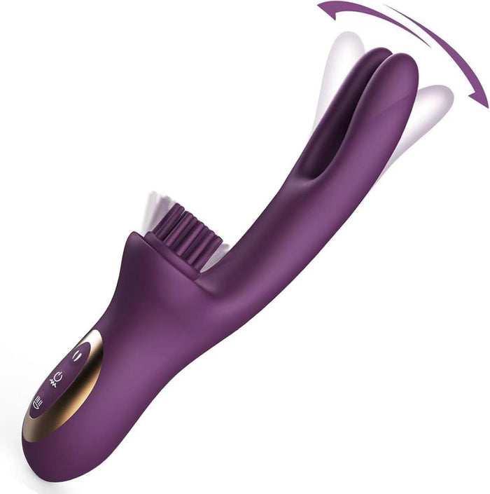 [2026new] Twin Dragon: Realistic Dual Shaft Rabbit Vibrator with DVP Motion & Clit Tapper