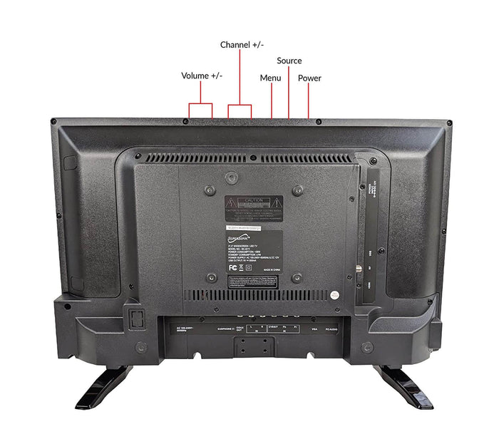 24" Supersonic 12 Volt AC/DC Widescreen LED HDTV with USB, SD Card Reader and HDMI