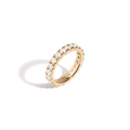 2ct Lab Grown White Sapphire Eternity Ring Vermeil Yellow Gold
