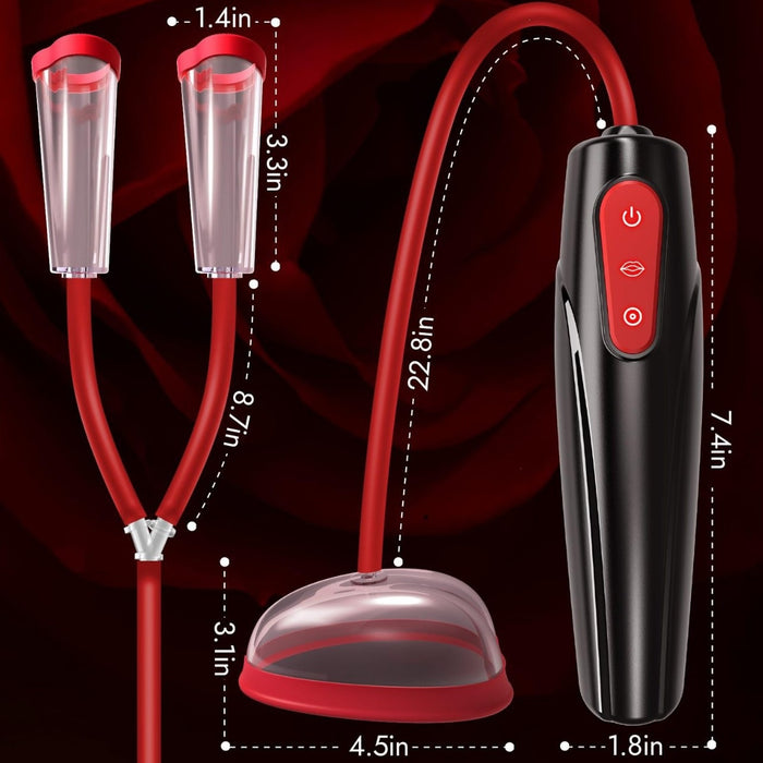 3-in-1 Automatic Suction Pump Set | Nipple, Clitoral & Labia Enhancer