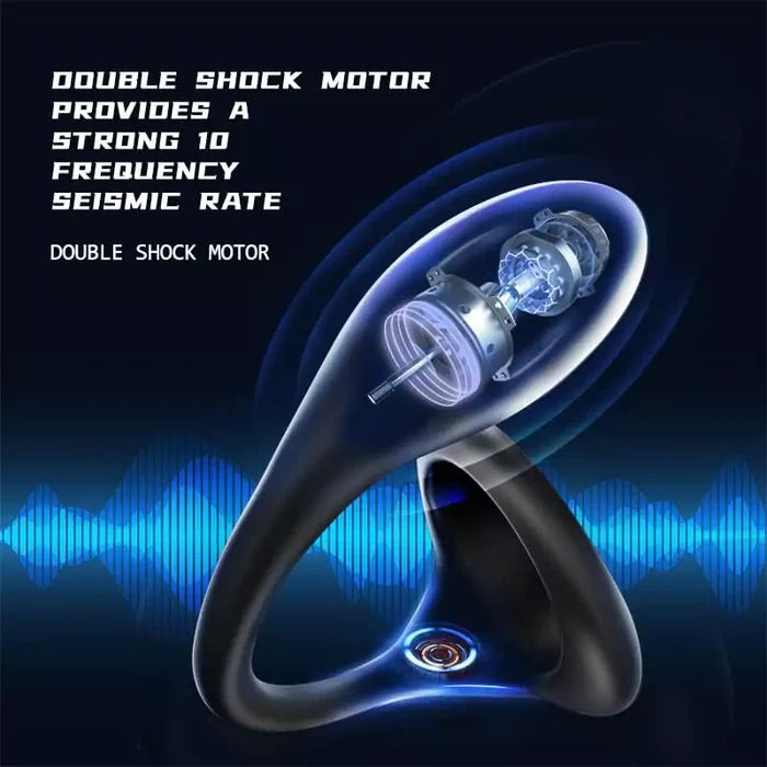 3 in 1 Dual Motor Vibrating Cock Ring & Anal Plug