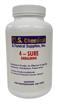 4-sure embalming powder-1lb used in funeral service operations, from lynch supply