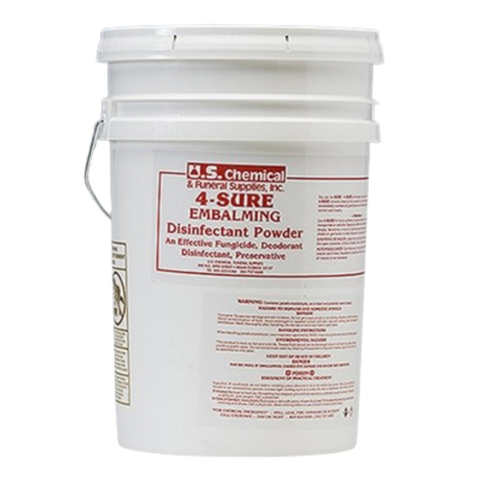 4-sure embalming powder used in funeral service operations, from lynch supply
