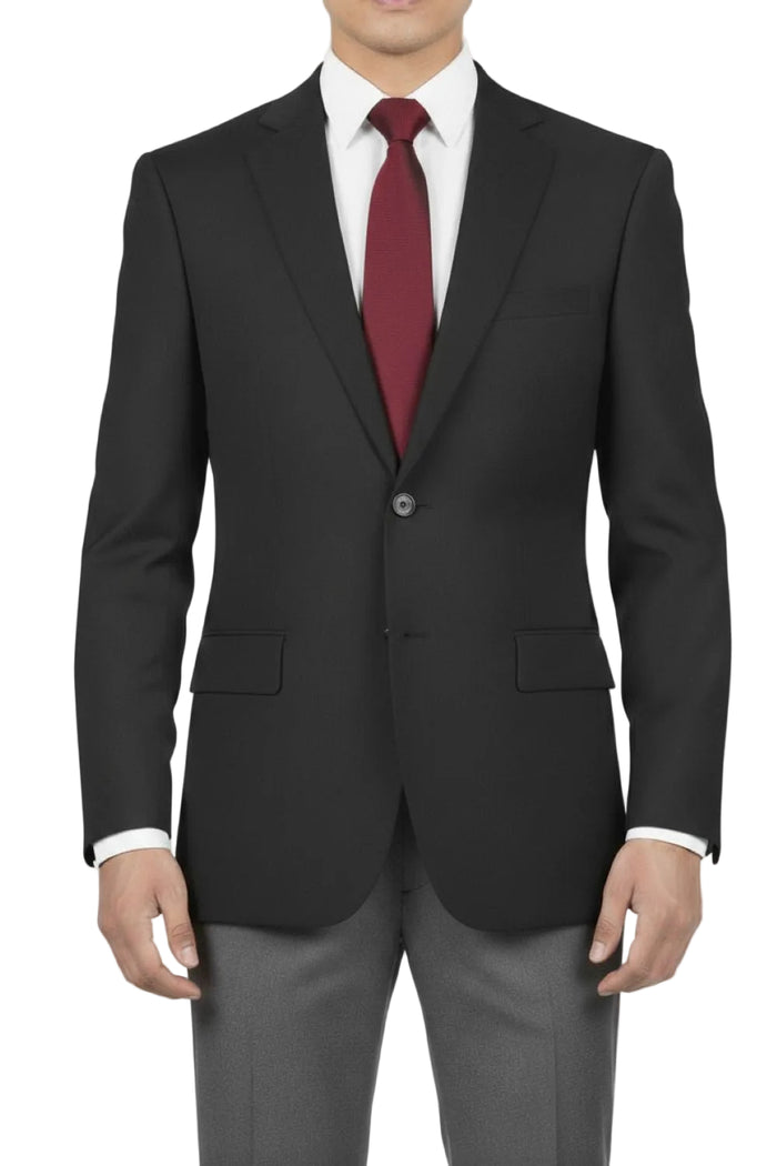 Black regular fit men's blazer