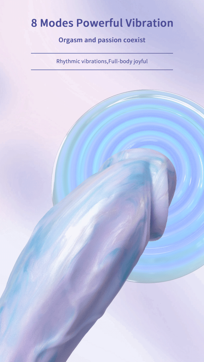 8.6inch Colorful Liquid Silicone Monster Fantasy Kinky Dildo