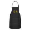 Adjustable Apron with Gold Writing - black