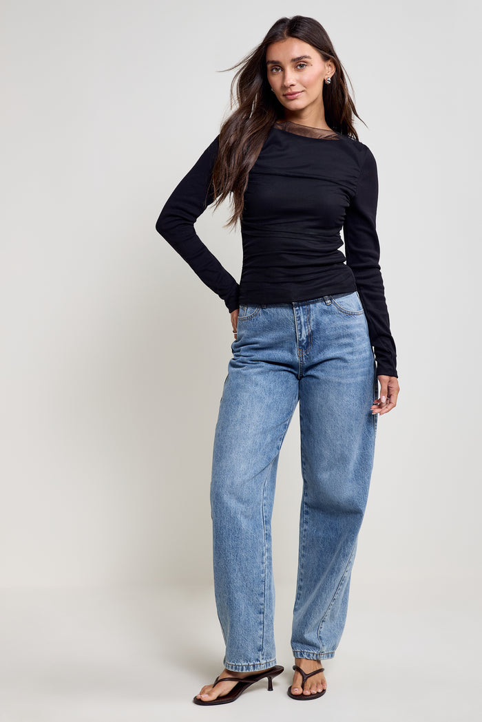 Adjustable Barrel Jeans - 7055