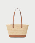 Adler Small Straw Basket in Natural Cognac