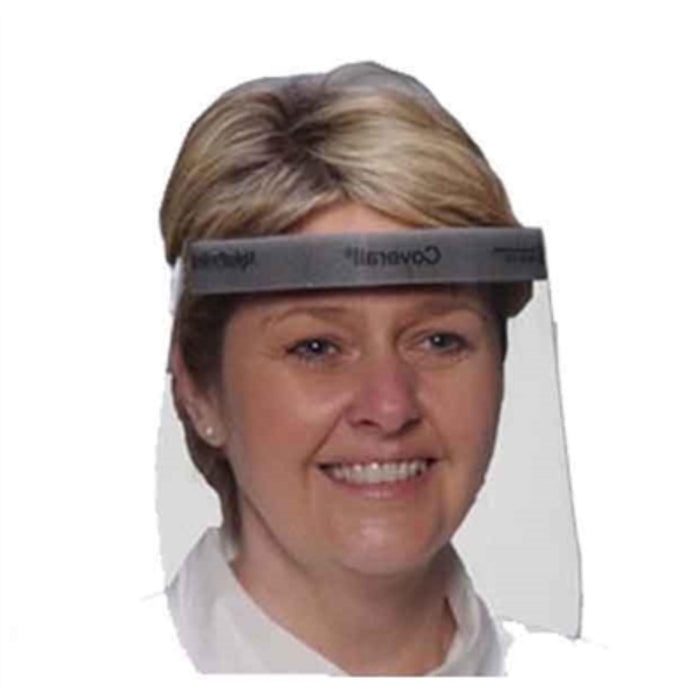 Alpha clear  full face shields used in funeral service operations, from lynch supply