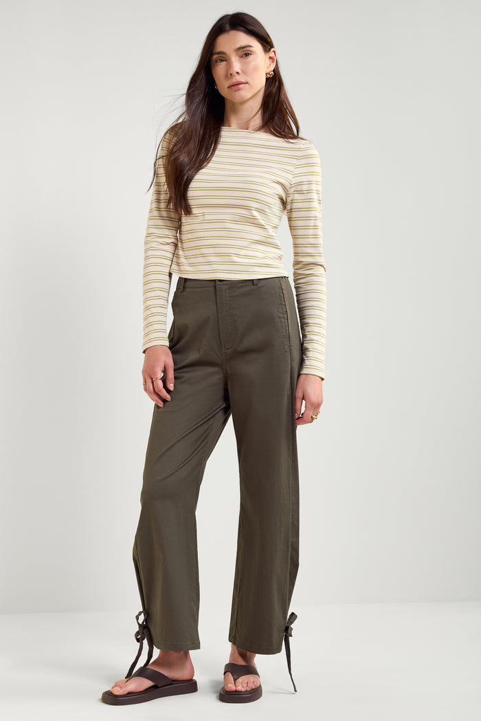 Ankle-Tie Balloon-Style Pants - 5138