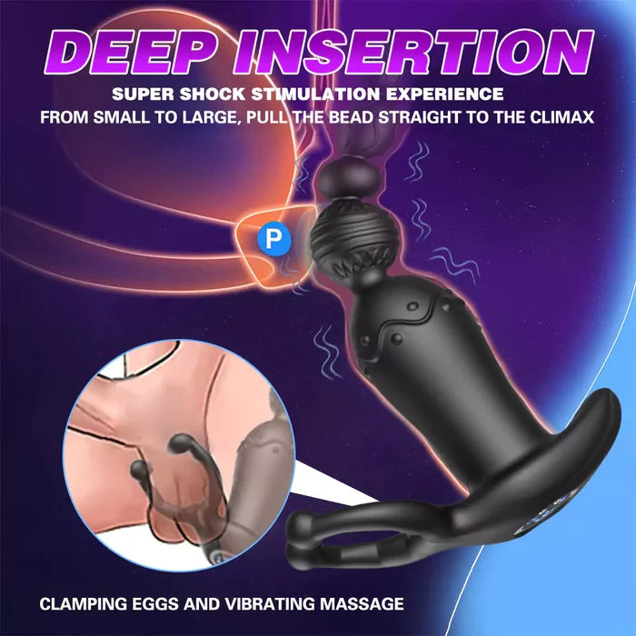 APP Control 3IN1 Strong Vibration Anal Beads and Egg Massage