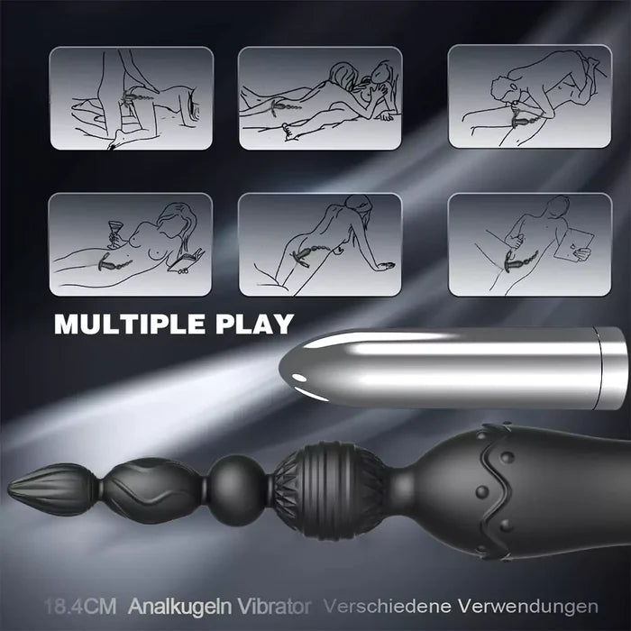 APP Control 3IN1 Strong Vibration Anal Beads and Egg Massage