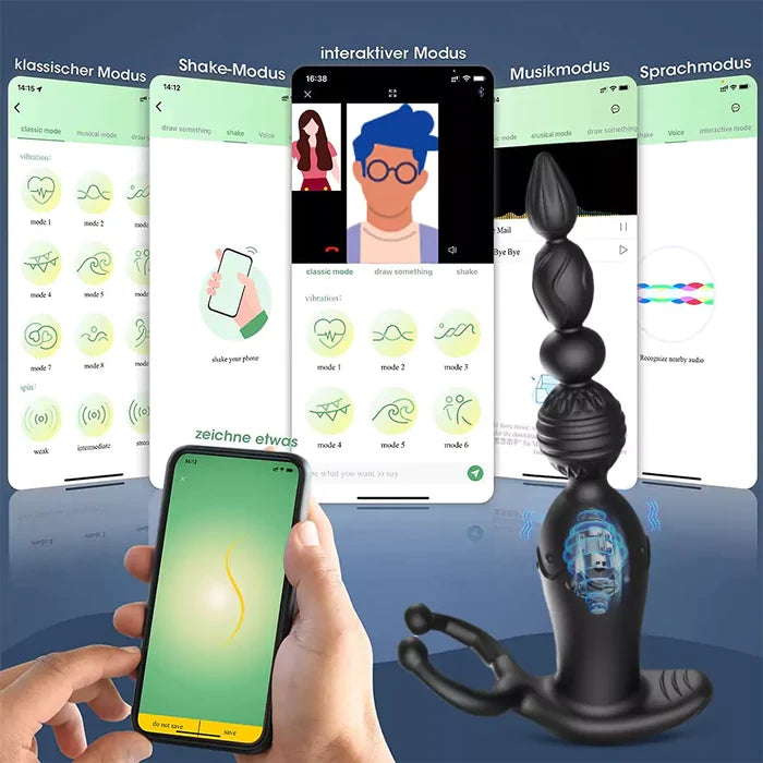 APP Control 3IN1 Strong Vibration Anal Beads and Egg Massage