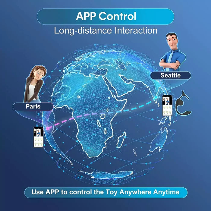 APP Control Spherical Vibrating Anal Plug with Penis Rings