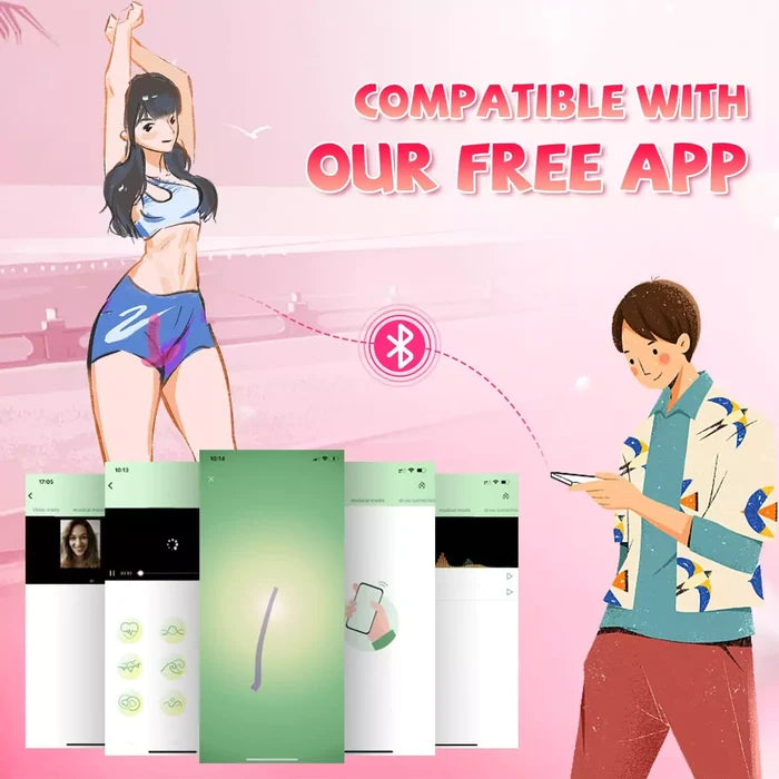 App Control Thrusting & Vibrating Rose Wearable Vibrator