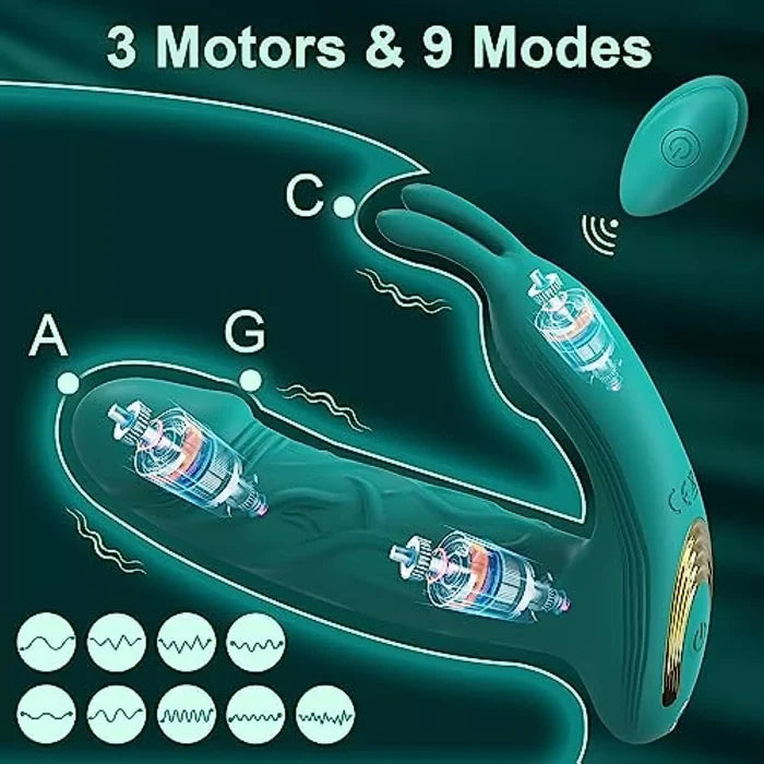 APP Control Vibrating Wiggling Butterfly Wearable G-Spot Dildo