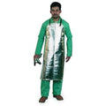 Apron-heat reflective aluminized bib style cremation supplies and equipment product
