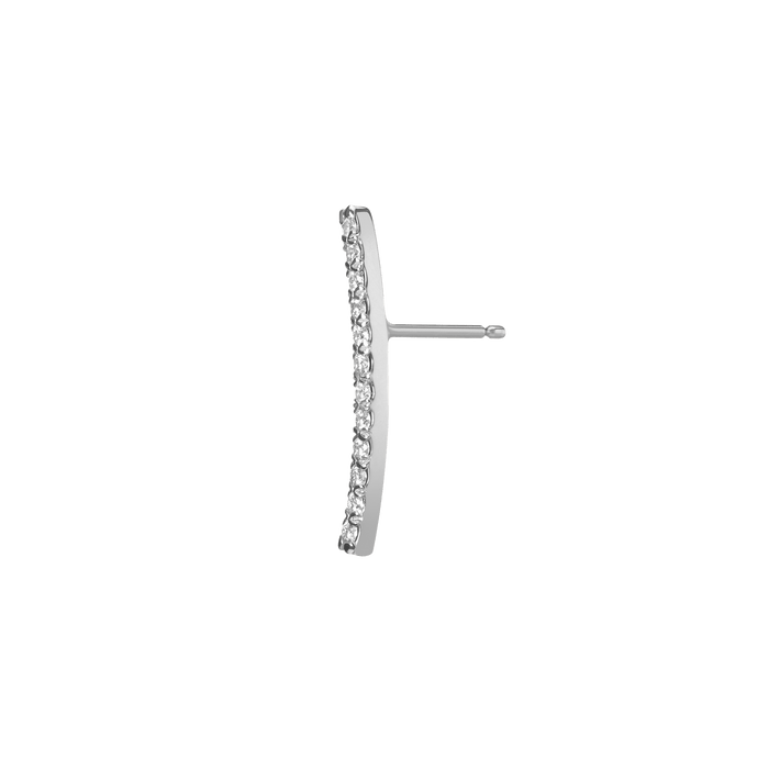 Archival Path Earring Vermeil White Gold Single Pair