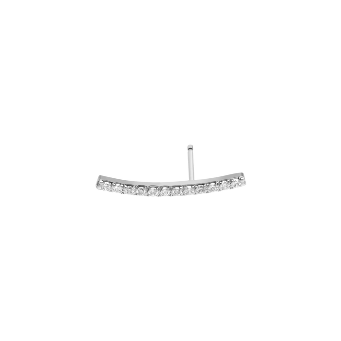 Archival Path Earring Vermeil White Gold Single Pair