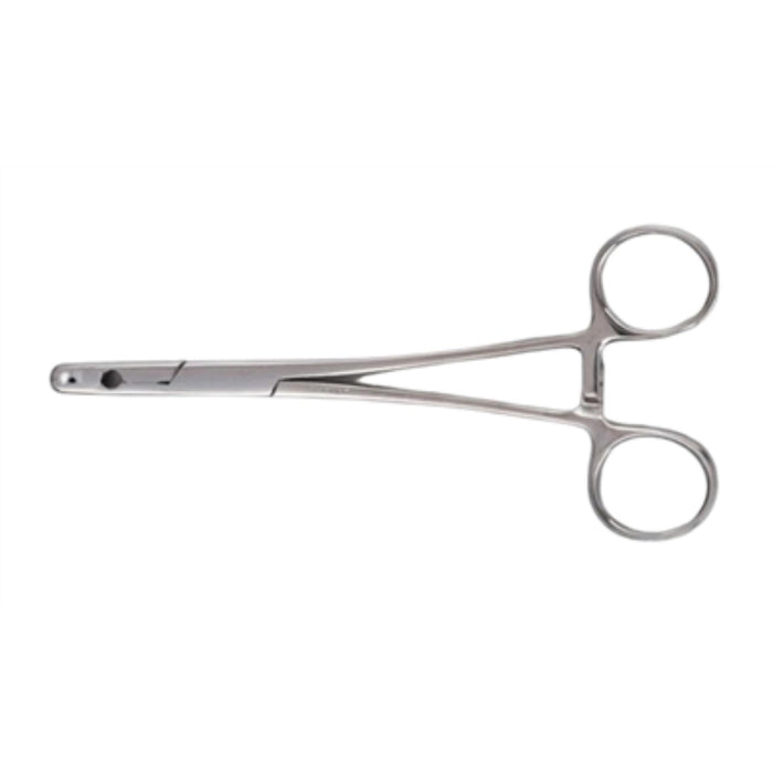 Arterial fixation forceps 2-hole style used in funeral service operations, from lynch supply