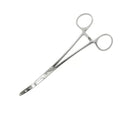 Arterial fixation forceps curved 3-hole style used in funeral service operations, from lynch supply