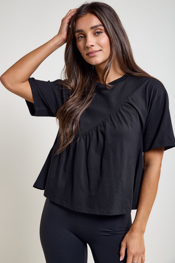 Asymmetrical Cotton T-Shirt - 9199
