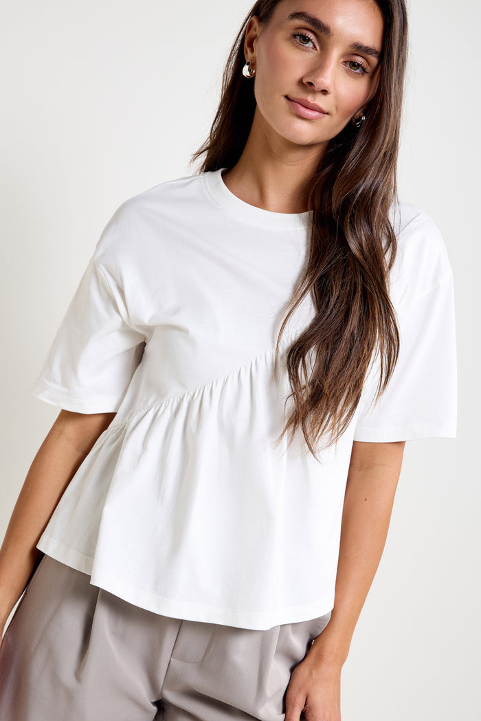 Asymmetrical Cotton T-Shirt - 9199