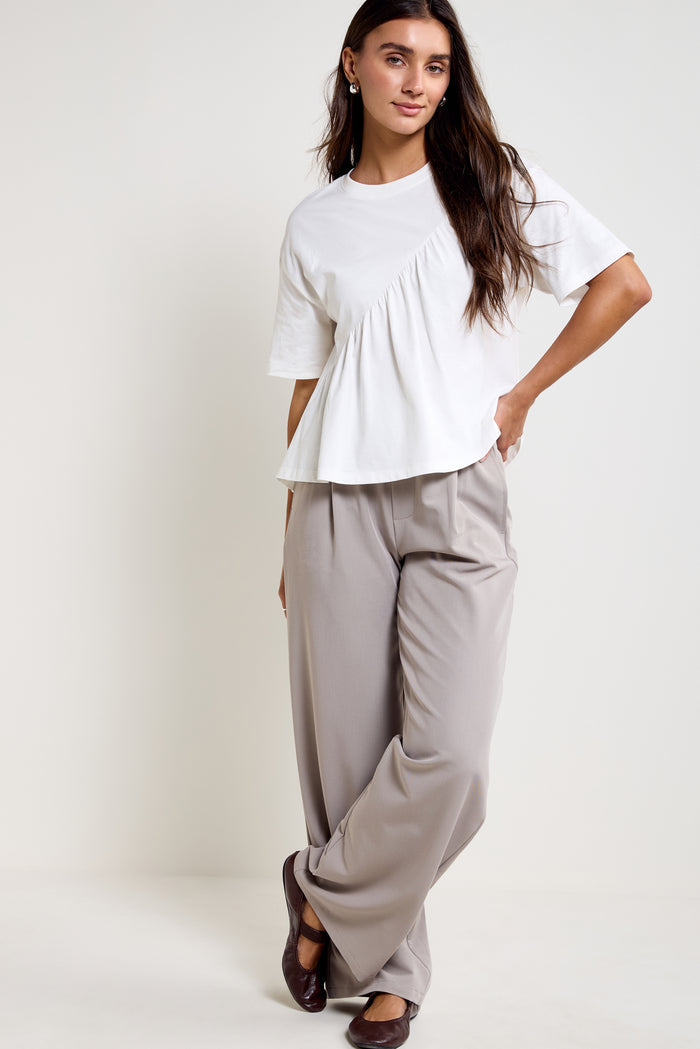 Asymmetrical Cotton T-Shirt - 9199