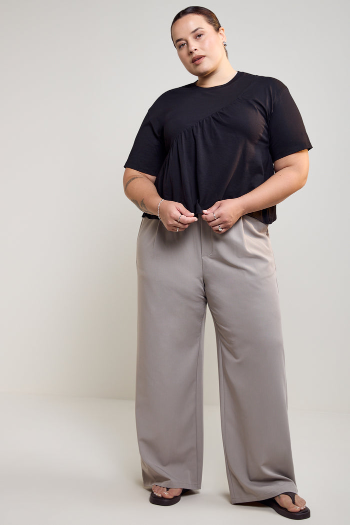 Asymmetrical Cotton T-Shirt - 9199