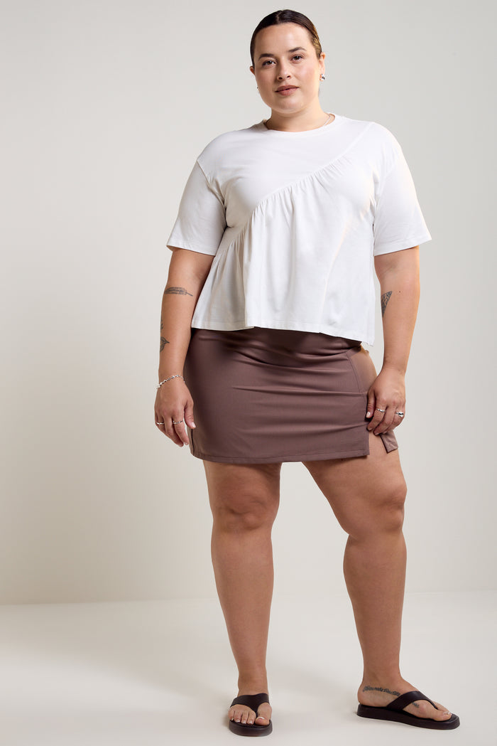 Asymmetrical Cotton T-Shirt - 9199