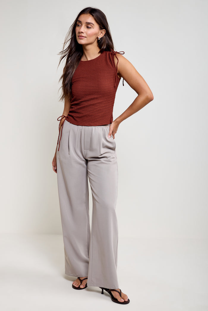 Asymmetrical Draped Tank Top - 9202