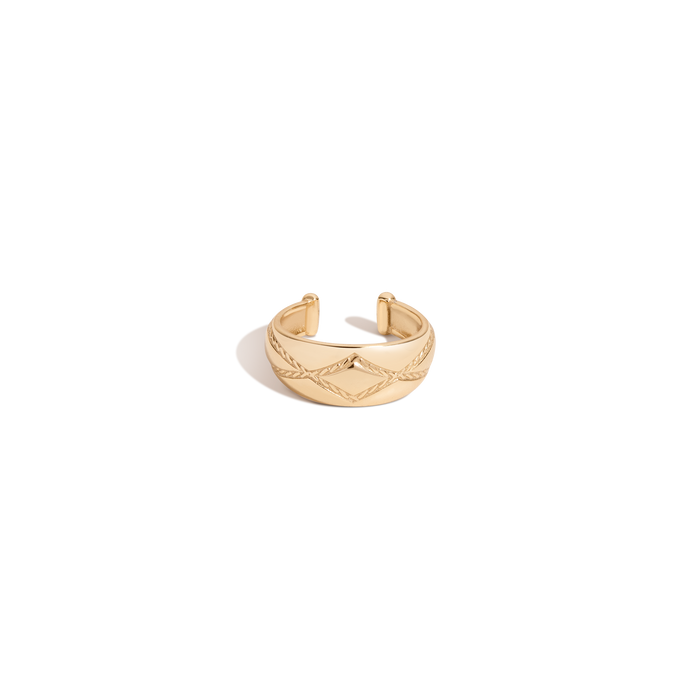 Aurate x Frye: Western Stitch Ear Cuff Yellow Gold Vermeil First