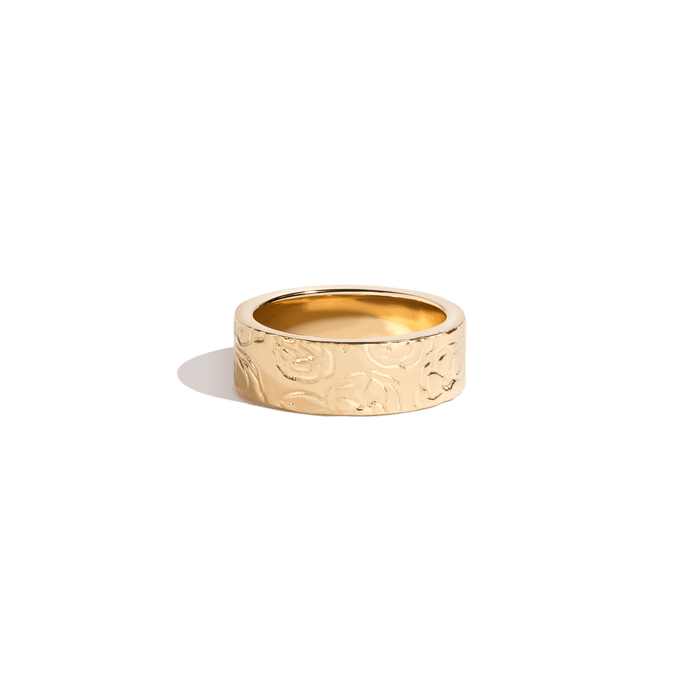 AURATE X MACENNA: Rose Garden Ring Vermeil 14k Yellow Gold