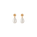 Aurate x Marilyn Monroe: Gold Knot Pearl Drop Earrings Vermeil Yellow Gold First