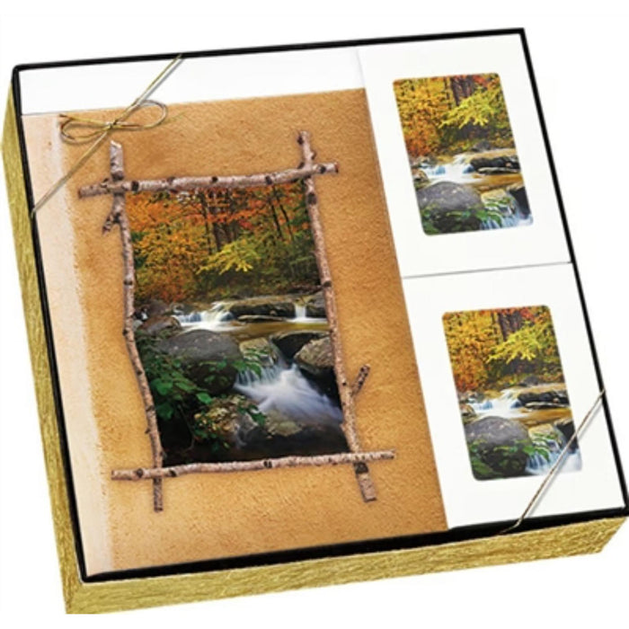 Autumn stream gift box set used in funeral service operations, from lynch supply
