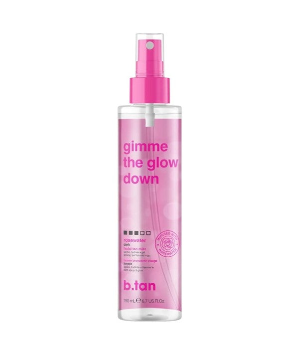 B Tan Gimme The Glow Down Rosewater Facial Tan Mist