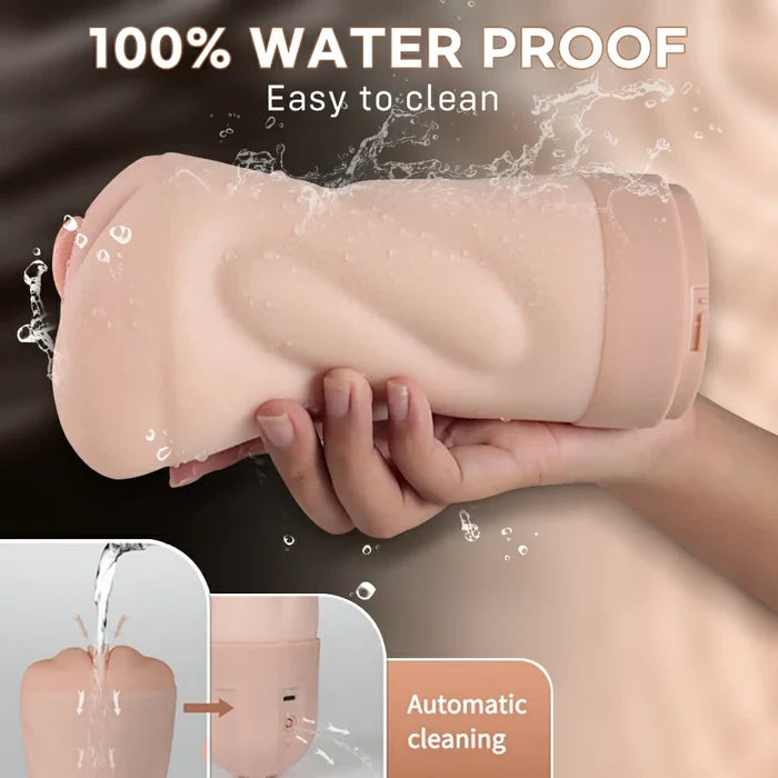 Beate - 5 Sucking & 10 Vibrating Vagina Masturbation Cup