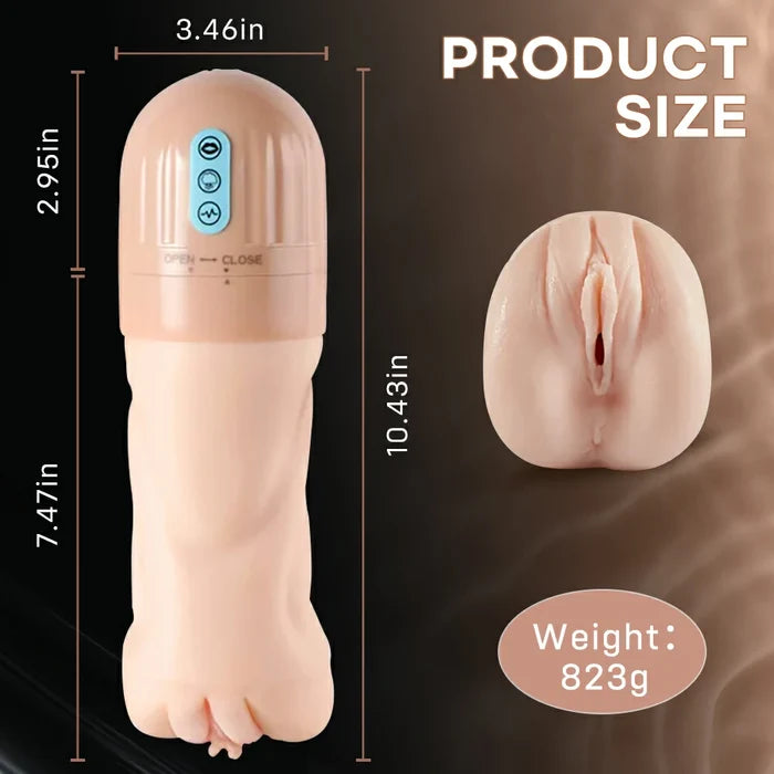 Beate - 5 Sucking & 10 Vibrating Vagina Masturbation Cup