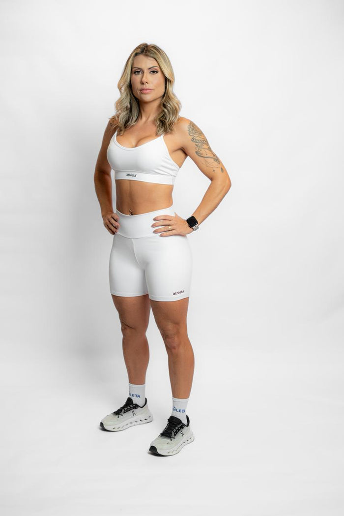 Bermuda Shape Lining Feminina  Athleta Branco