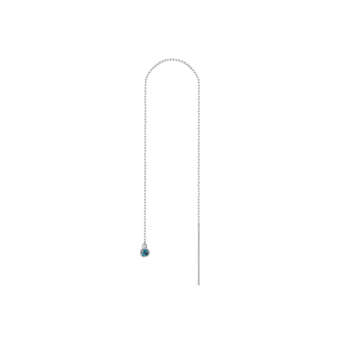 14K / White / Garnet - Jan