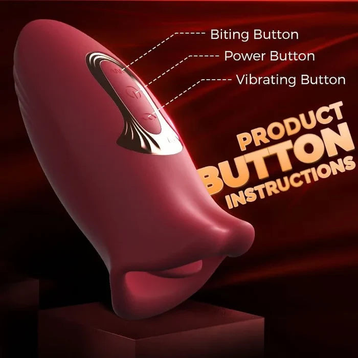 Biting and Licking Clitoris and Nipple Stimulator Vibrator