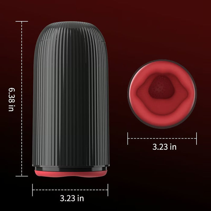 black and Red Cyclone Thruster Rotating Vibration Suction Penis Vibrators