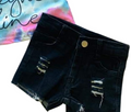 Black Distressed Shorts