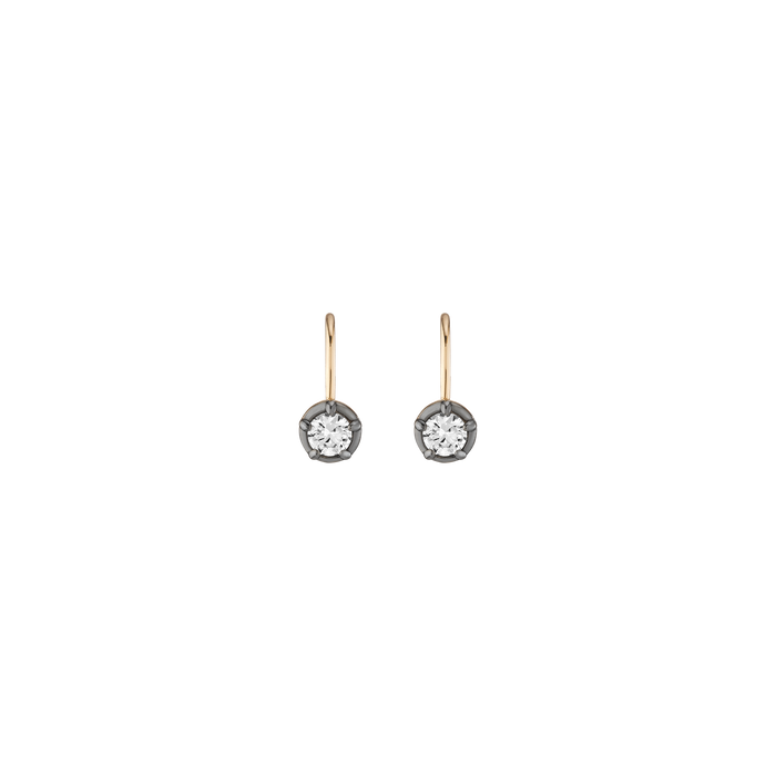 Black Rhodium Georgian Drop Earrings Vermeil Black Rhodium First