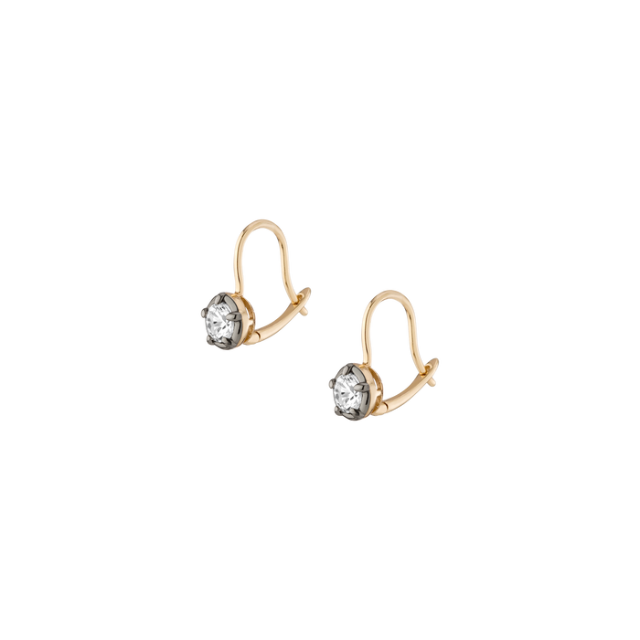 Black Rhodium Georgian Drop Earrings Vermeil Black Rhodium