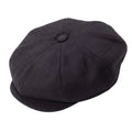 Black wool felt newsboy cap