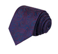 Blue paisley print tie