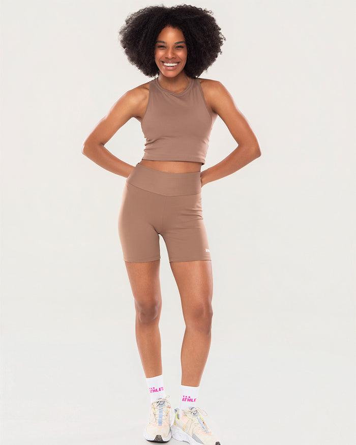 Blusinha Basic Feminina  Athleta Marrone